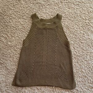 Nine West Khaki Sleeveless Knit Tank Top